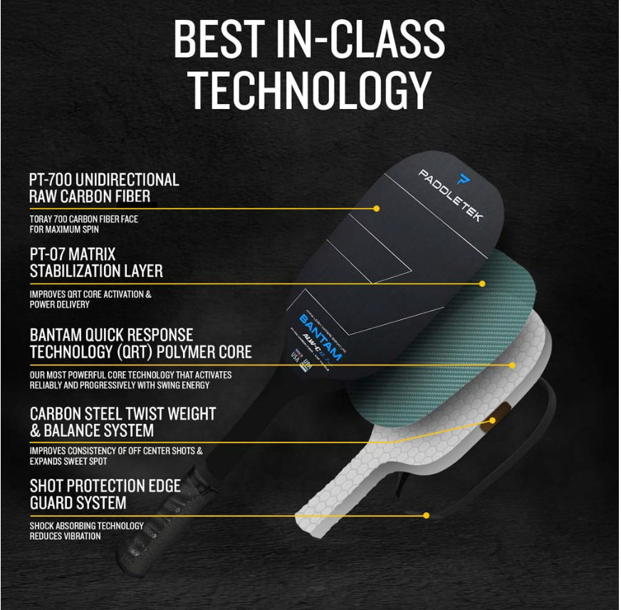 PaddleTek Bantam ALW-C PickleBall Paddle