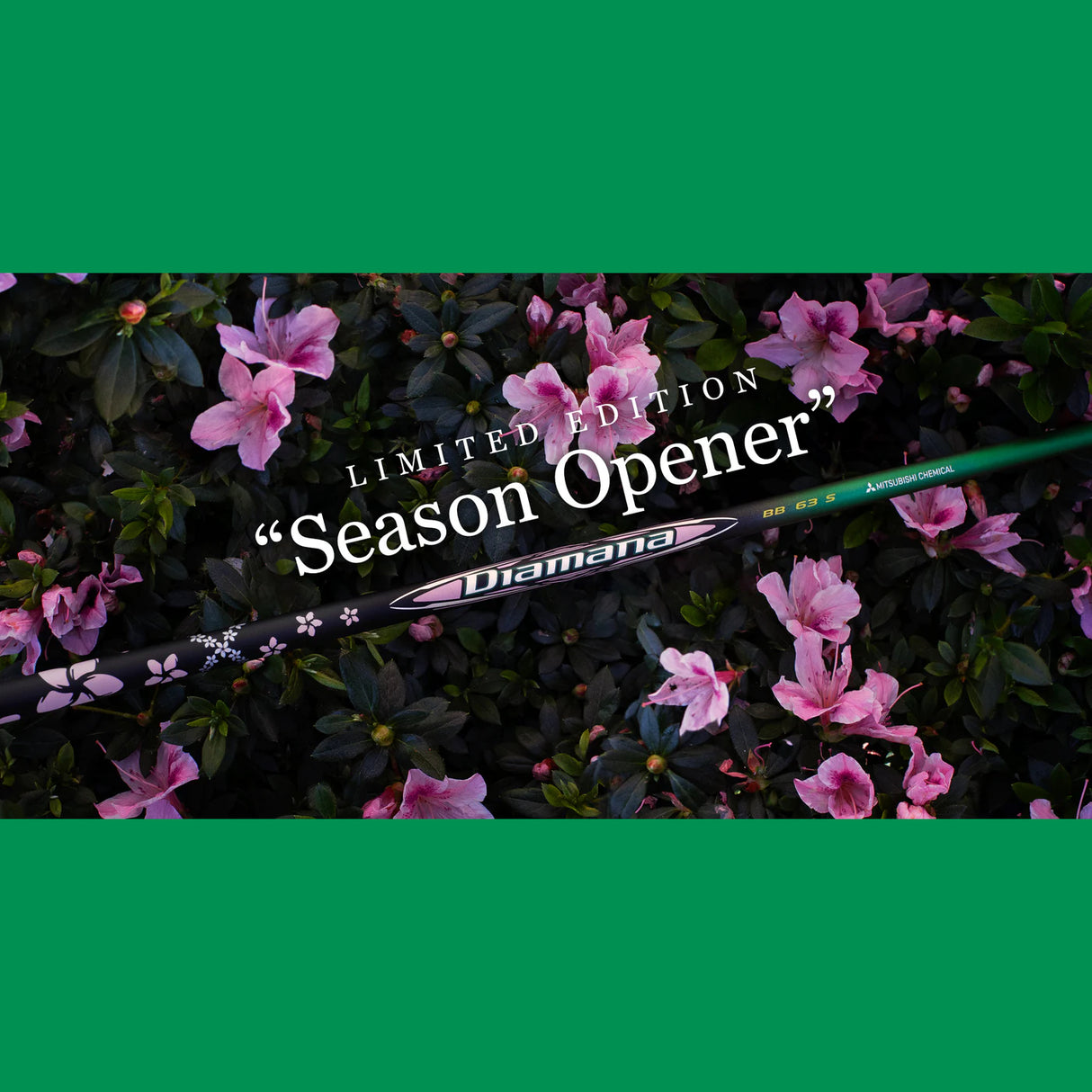 (ASSEMBLED) LIMITED EDITION Season Opener Mitsubishi Diamana BB Driver Shaft with Adapter Tip + Grip