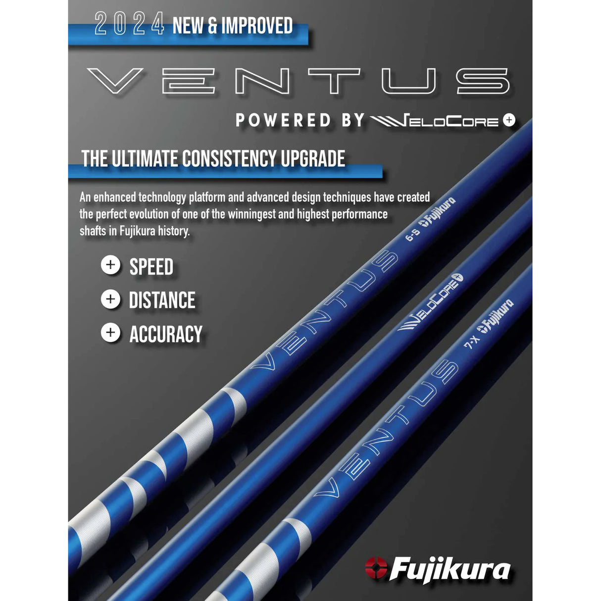 Fujikura Ventus with VeloCore+ Blue Graphite Shaft
