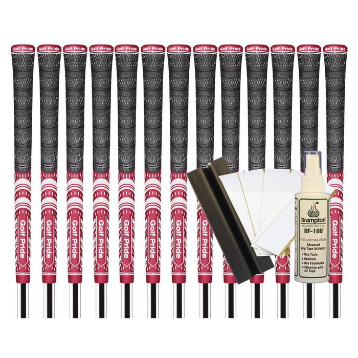 Golf Pride MCC Teams Midsize Grip - DARK RED/WHITE (13pcs + Golf Grip Kit)
