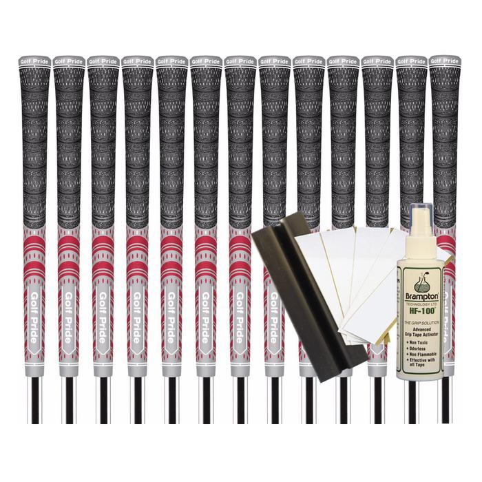 Golf Pride MCC Teams Midsize Grip - GREY/RED (13pcs + Golf Grip Kit)