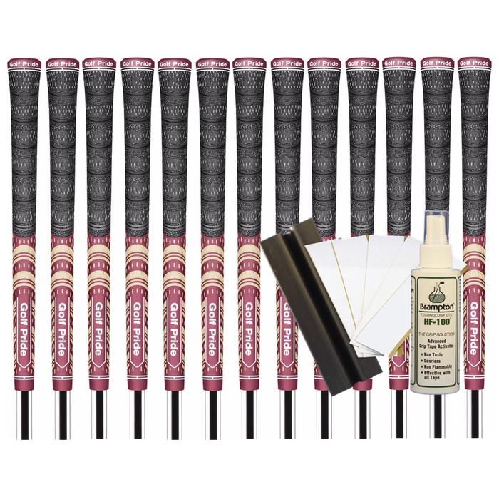 Golf Pride MCC Teams Standard Grip - MAROON/GOLD (13pcs + Golf Grip Kit)