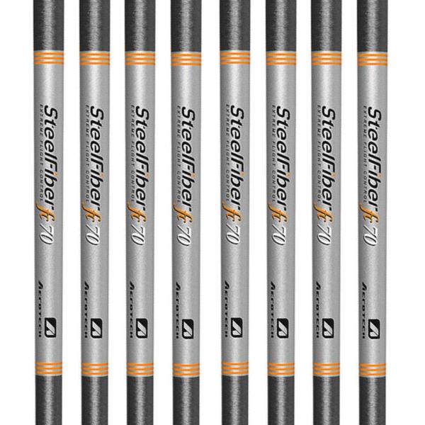 Aerotech SteelFiber fc70 Parallel Iron Shaft (0.370" tip) - 8pcs Bundle Set (#3-PW)