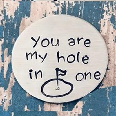 Hand Stamped Stainless Steel Ball Marker Gift