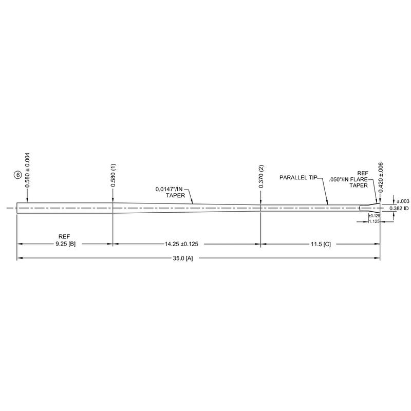 True Temper Straight Taper Flared Over-Hosel Stepless 35" Putter Shaft