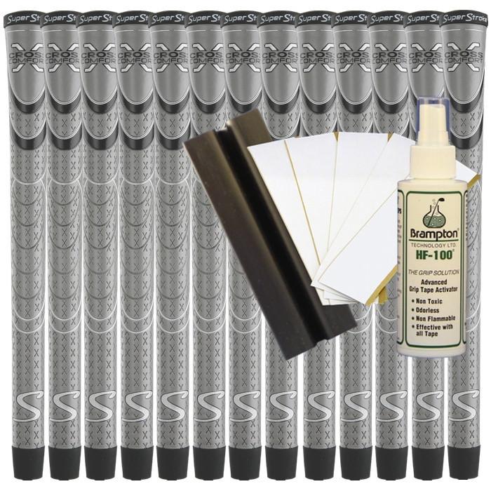 Super Stroke Cross Comfort Midsize (Gray/Black) (13pcs + Golf Grip Kit)