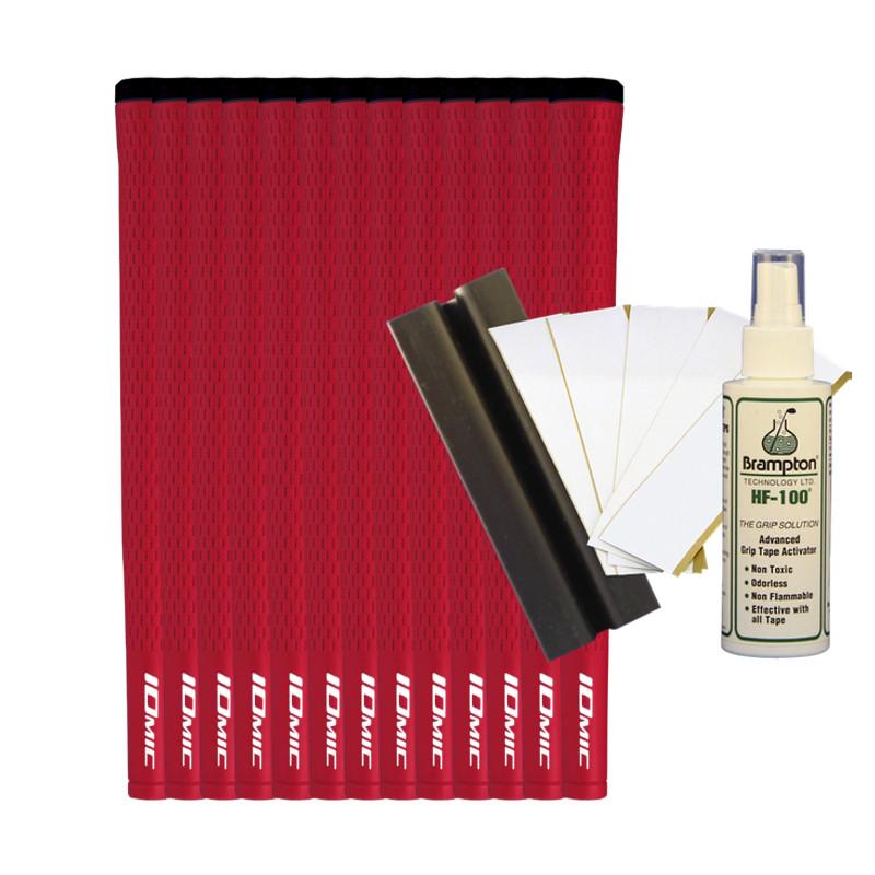 Iomic Sticky Mid Red (13pcs + Golf Grip Kit)
