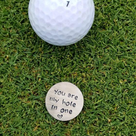 Hand Stamped Stainless Steel Ball Marker Gift