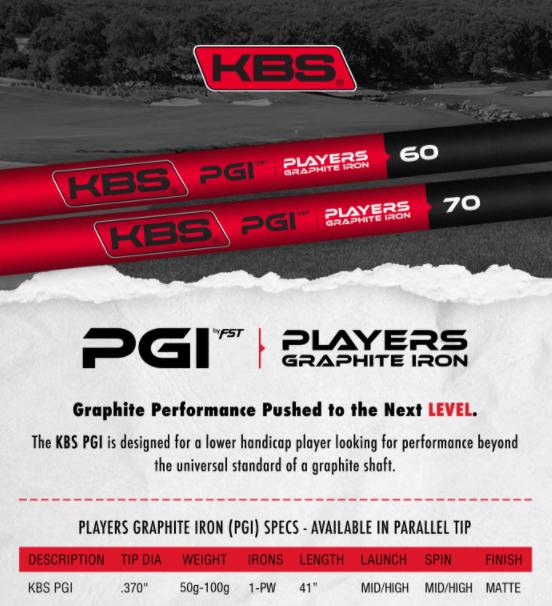 KBS PGI Players Graphite Iron Shaft (0.370" tip)
