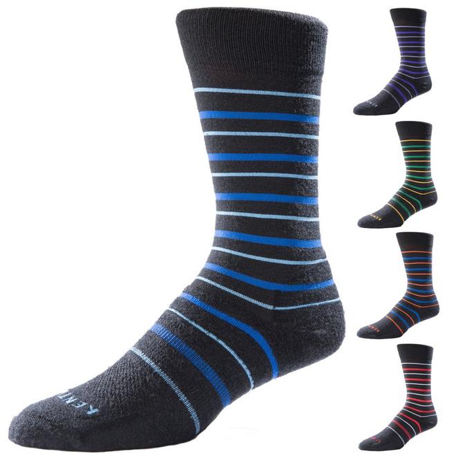 KentWool 19th Hole Collection New Stripes Golf Sock (Dress Sock)