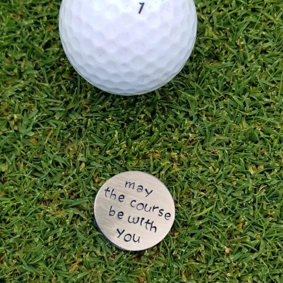 Hand Stamped Stainless Steel Ball Marker Gift