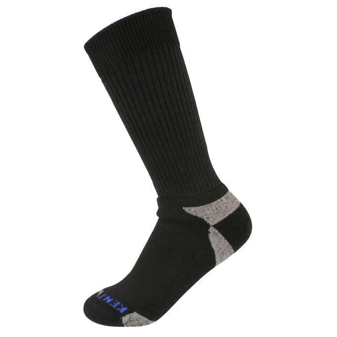 Bundle Set KentWool Mens Classic Crew Golf Socks (Black/3-pack)