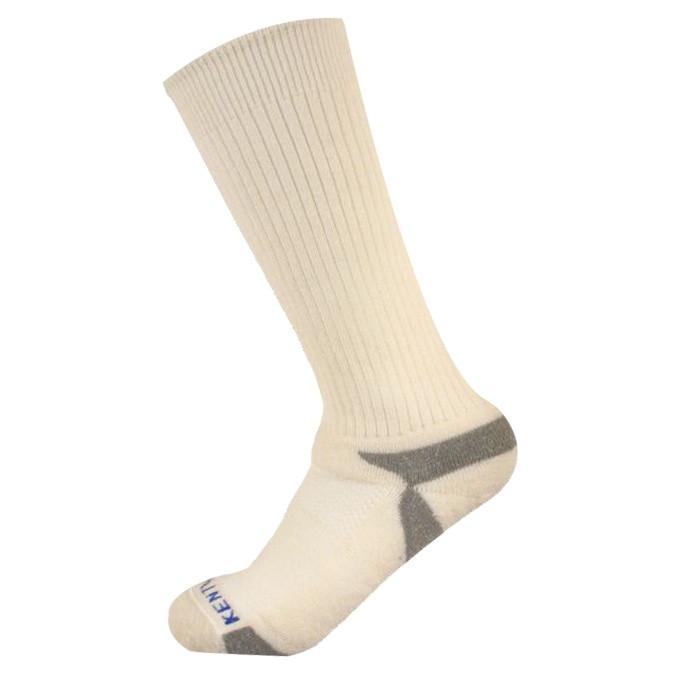 Bundle Set KentWool Mens Classic Crew Golf Socks (Natural/3-pack)