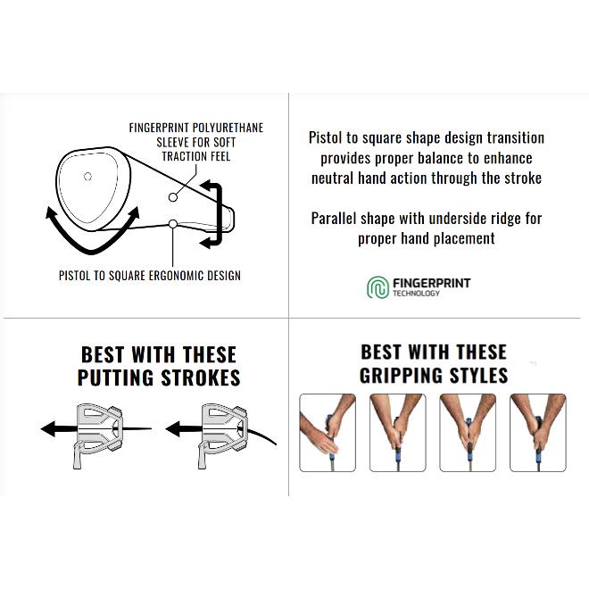 Lamkin SINK FIT Polyurethane PISTOL CLAW Putter Grip (Midsize)
