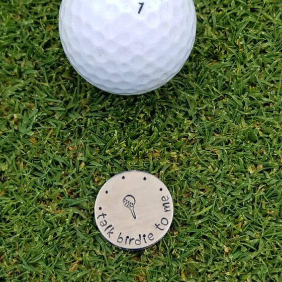 Hand Stamped Stainless Steel Ball Marker Gift