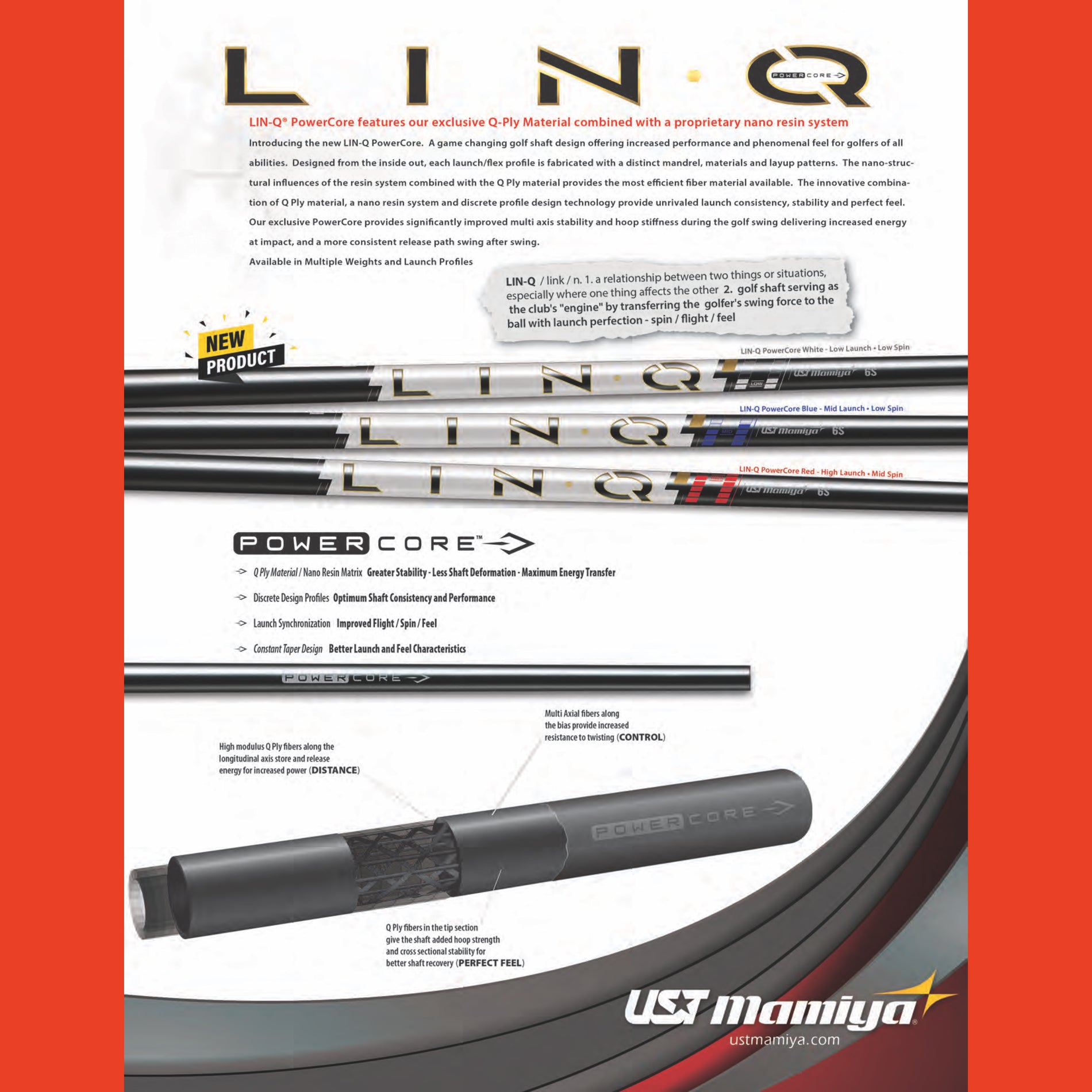 UST Lin-Q PowerCore White Graphite Shafts – Grips4Less