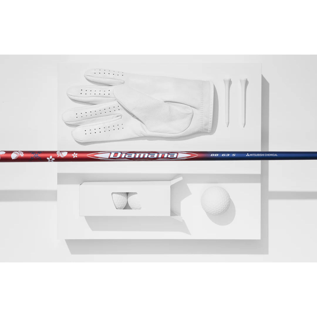 (ASSEMBLED) LIMITED EDITION USA (Red/White/Blue) Mitsubishi Diamana BB Driver Shaft with Adapter Tip + Grip