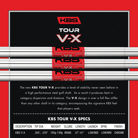 KBS Tour V-X Iron Shaft Taper Tip (.355")
