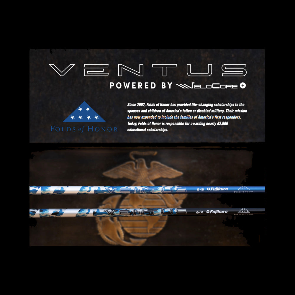 (ASSEMBLED) Fujikura Ventus with VeloCore+ Blue Driver Shaft with Adapter Tip + Grip (FOLDS OF HONOR)