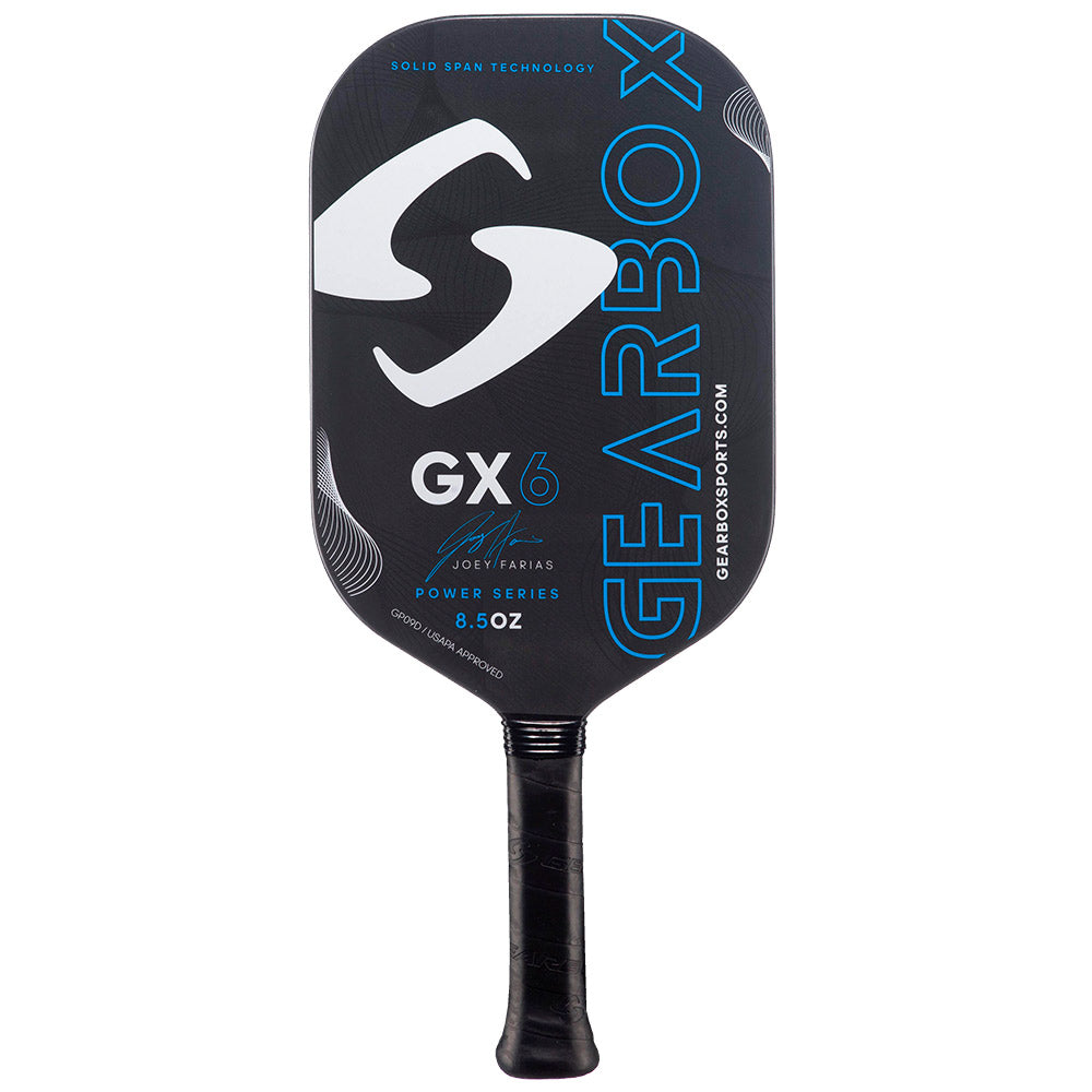 GEARBOX Pickleball Paddle GX6 POWER - 8.5oz, Joey Farias Signature
