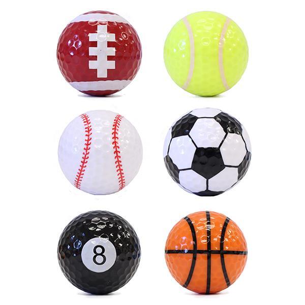 "Sports" Themed Golf Balls (6-Pack)