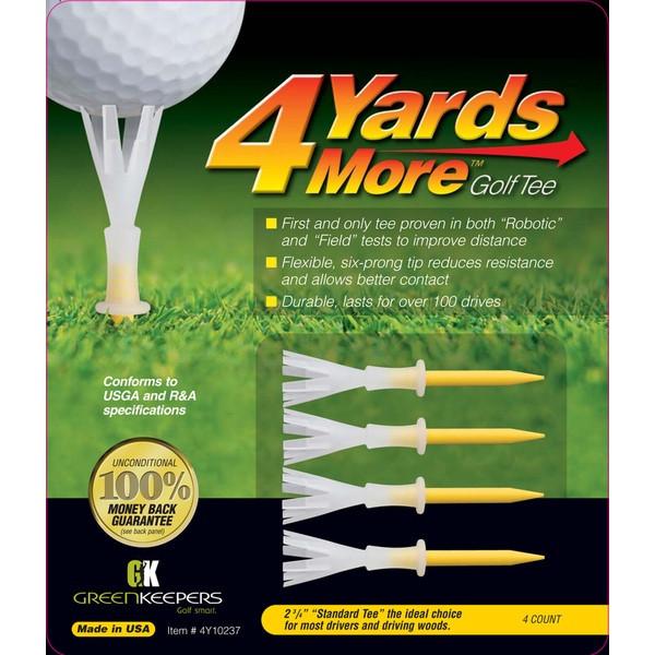 4YardsMore 2 3/4" Yellow Standard Golf Tee (4ct)