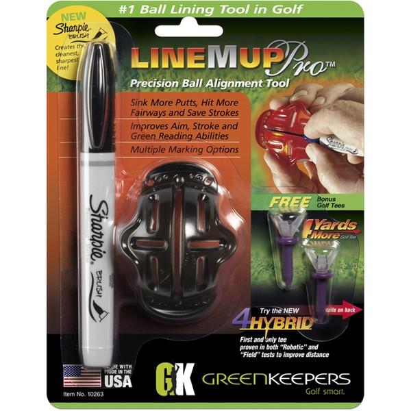 GreenKeepers Line M Up PRO Ball Alignment + Free Hybrid Tees Grips4Less