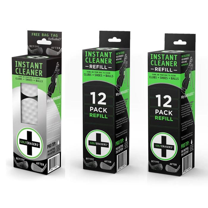 GolfERASERS - Instant Golf Cleaner 6pk w/ Bag Tag Tether – Grips4Less