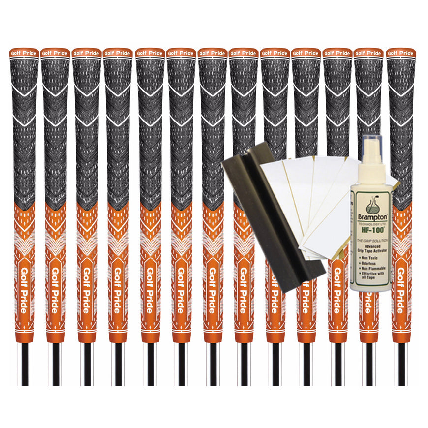 Golf Pride MCC Plus4 Teams Midsize Grip (Dark Orange/White