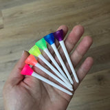 Simarki UNBREAKABLE Plastic White Neon Tees 2-9/10" (30 pack)