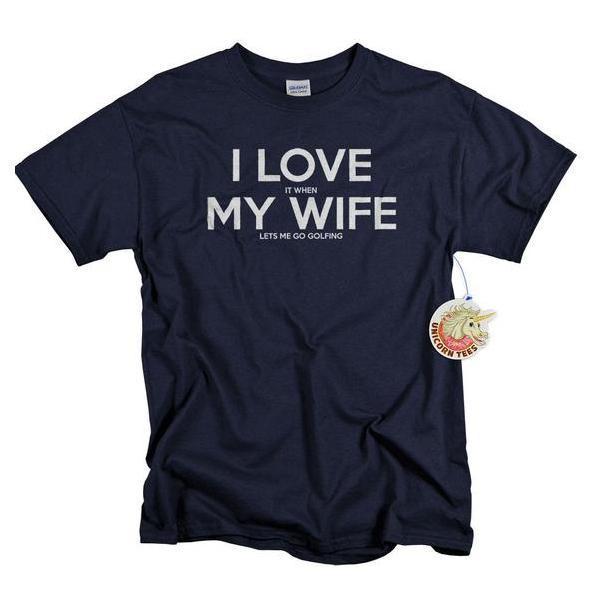 "I Love" "My Wife" T-Shirt (Gift for Husband)